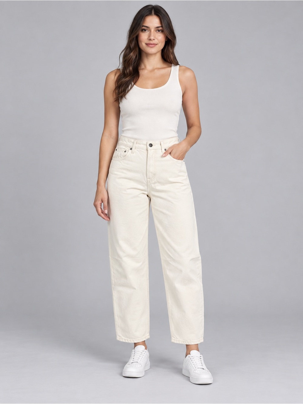 Buffalo David Bitton BarrelLeg Jeans - Cream